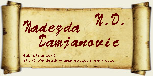 Nadežda Damjanović vizit kartica